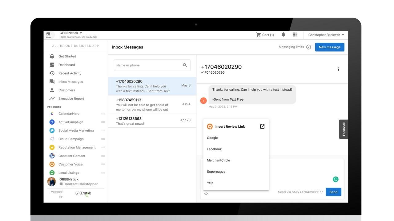 GREENstick Marketing SMS Messaging In Business App From Desktop And Mobile GREENstick Marketing SMS Messaging In Business App From Desktop And Mobile