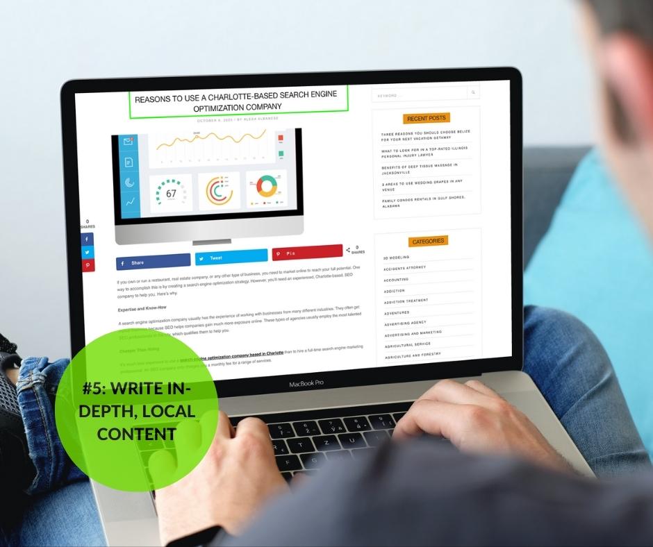 write in-depth local content